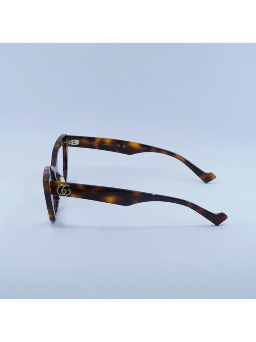 Gucci GG1334O 002 Eyeglasses Medium Havana 52mm Cat Eye Frame